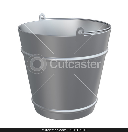 Download Metal bucket. Front view. Isolated stock photo Yellowimages Mockups