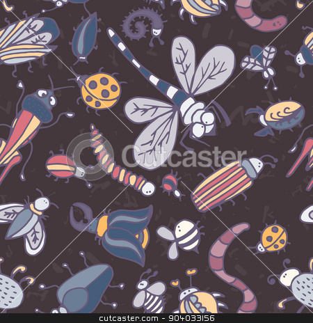 To use this stock image in your creative project, please select the size you need over to the right and click the "Add to Cart" button.
Your downloaded image will come with the Cutcaster watermark removed so don’t worry about the watermark you see on this page. Cute cartoon insect pattern. Summer concept texture. stock vector clipart, Cute cartoon insect pattern. Summer concept texture. Colorful vector background with doodle beetles by LittleCuckoo