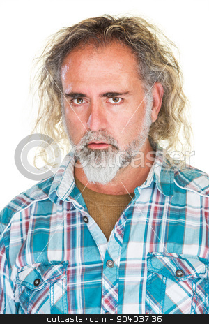 To use this stock image in your creative project, please select the size you need over to the right and click the "Add to Cart" button.
Your downloaded image will come with the Cutcaster watermark removed so don’t worry about the watermark you see on this page. Man with Blank Stare stock photo, Handsome mature man with beard and blank stare by Scott Griessel