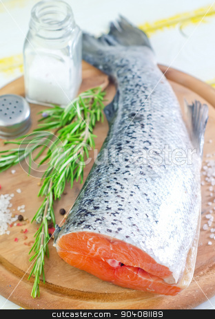 To use this stock image in your creative project, please select the size you need over to the right and click the "Add to Cart" button.
Your downloaded image will come with the Cutcaster watermark removed so don’t worry about the watermark you see on this page. salmon stock photo, raw salmon by tycoon