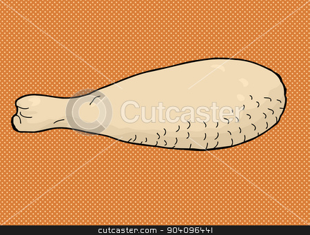 To use this stock image in your creative project, please select the size you need over to the right and click the "Add to Cart" button.
Your downloaded image will come with the Cutcaster watermark removed so don’t worry about the watermark you see on this page. Turkey Drumstick On Brown Background stock vector clipart, One raw poultry meat drumstick cartoon on brown background by Eric Basir