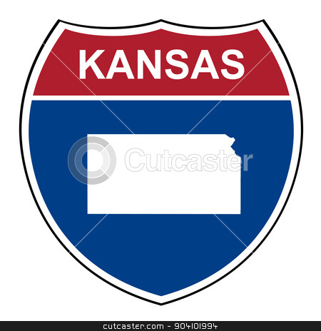 To use this stock image in your creative project, please select the size you need over to the right and click the "Add to Cart" button.
Your downloaded image will come with the Cutcaster watermark removed so don’t worry about the watermark you see on this page. Kansas interstate highway shield stock photo, Kansas American interstate highway road shield isolated on a white background. by Martin Crowdy