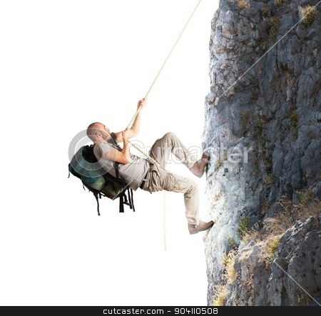 To use this stock image in your creative project, please select the size you need over to the right and click the "Add to Cart" button.
Your downloaded image will come with the Cutcaster watermark removed so don’t worry about the watermark you see on this page. Climbing mountains stock photo, Explorer and his passion for climbing mountains by Federico Caputo