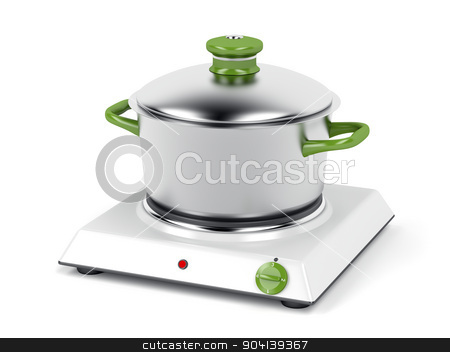 To use this stock image in your creative project, please select the size you need over to the right and click the "Add to Cart" button.
Your downloaded image will come with the Cutcaster watermark removed so don’t worry about the watermark you see on this page. Hot plate and cooking pot stock photo, Hot plate with cooking pot on white background by Mile Atanasov