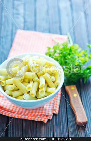 To use this stock image in your creative project, please select the size you need over to the right and click the "Add to Cart" button.
Your downloaded image will come with the Cutcaster watermark removed so don’t worry about the watermark you see on this page. pickled beans stock photo, beans in bowl and on a table by tycoon