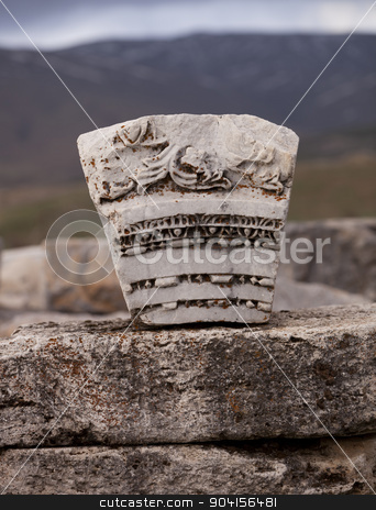 To use this stock image in your creative project, please select the size you need over to the right and click the "Add to Cart" button.
Your downloaded image will come with the Cutcaster watermark removed so don’t worry about the watermark you see on this page. Carved Stone in Turkey stock photo, Stone architectural piece from ruins of Antioch Pisidian by Scott Griessel
