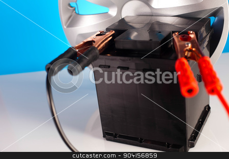 To use this stock image in your creative project, please select the size you need over to the right and click the "Add to Cart" button.
Your downloaded image will come with the Cutcaster watermark removed so don’t worry about the watermark you see on this page. Car battery with two jumper cables clipped on vivid moto concept stock photo, Car battery with two jumper cables clipped on vivid moto concept by Sebastian Duda
