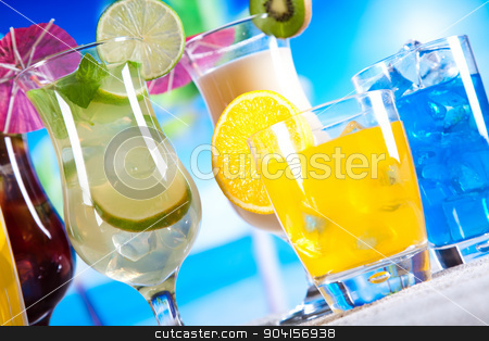 To use this stock image in your creative project, please select the size you need over to the right and click the "Add to Cart" button.
Your downloaded image will come with the Cutcaster watermark removed so don’t worry about the watermark you see on this page. Alcohol drinks, beach background, natural colorful tone stock photo, Alcohol drinks, beach background, natural colorful tone by Sebastian Duda