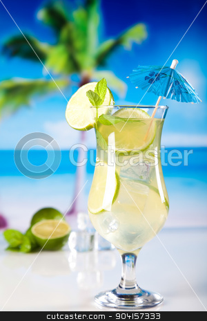 To use this stock image in your creative project, please select the size you need over to the right and click the "Add to Cart" button.
Your downloaded image will come with the Cutcaster watermark removed so don’t worry about the watermark you see on this page. Fresh mojito drink in exotic colorful theme stock photo, Fresh mojito drink in exotic colorful theme by Sebastian Duda