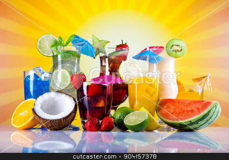 To use this stock image in your creative project, please select the size you need over to the right and click the "Add to Cart" button.
Your downloaded image will come with the Cutcaster watermark removed so don’t worry about the watermark you see on this page. Fruit cocktails on the beach stock photo, Fruit cocktails on the beach by Sebastian Duda