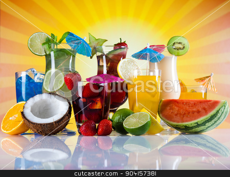 To use this stock image in your creative project, please select the size you need over to the right and click the "Add to Cart" button.
Your downloaded image will come with the Cutcaster watermark removed so don’t worry about the watermark you see on this page. Fruit cocktails on the beach stock photo, Fruit cocktails on the beach by Sebastian Duda
