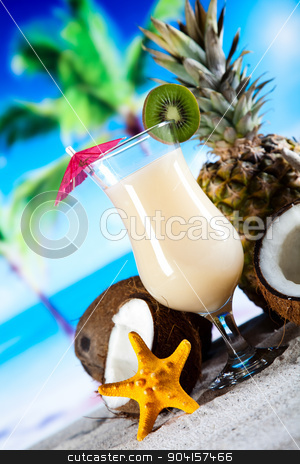 To use this stock image in your creative project, please select the size you need over to the right and click the "Add to Cart" button.
Your downloaded image will come with the Cutcaster watermark removed so don’t worry about the watermark you see on this page. Fruit cocktails on the beach stock photo, Fruit cocktails on the beach by Sebastian Duda