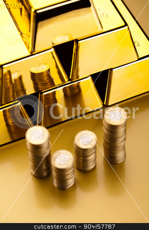 To use this stock image in your creative project, please select the size you need over to the right and click the "Add to Cart" button.
Your downloaded image will come with the Cutcaster watermark removed so don’t worry about the watermark you see on this page. Finance Concept, coins and gold stock photo, Finance Concept, coins and gold by Sebastian Duda