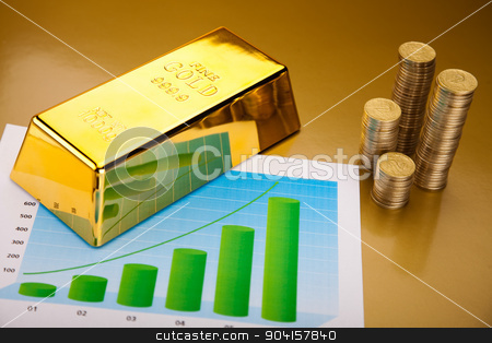 To use this stock image in your creative project, please select the size you need over to the right and click the "Add to Cart" button.
Your downloaded image will come with the Cutcaster watermark removed so don’t worry about the watermark you see on this page. Gold bars with a linear graph, ambient financial concept stock photo, Gold bars with a linear graph, ambient financial concept by Sebastian Duda