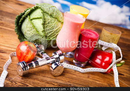 To use this stock image in your creative project, please select the size you need over to the right and click the "Add to Cart" button.
Your downloaded image will come with the Cutcaster watermark removed so don’t worry about the watermark you see on this page. Sport diet, healthy and fresh stock photo, Sport diet, healthy and fresh by Sebastian Duda