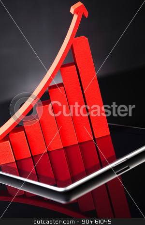 To use this stock image in your creative project, please select the size you need over to the right and click the "Add to Cart" button.
Your downloaded image will come with the Cutcaster watermark removed so don’t worry about the watermark you see on this page. Modern tablet with financial graph stock photo, Modern tablet with financial graph by Sebastian Duda