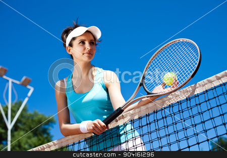 To use this stock image in your creative project, please select the size you need over to the right and click the "Add to Cart" button.
Your downloaded image will come with the Cutcaster watermark removed so don’t worry about the watermark you see on this page. Girl Playing Tennis, summertime saturated theme stock photo, Girl Playing Tennis, summertime saturated theme by Sebastian Duda