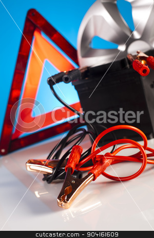 To use this stock image in your creative project, please select the size you need over to the right and click the "Add to Cart" button.
Your downloaded image will come with the Cutcaster watermark removed so don’t worry about the watermark you see on this page. Car battery with two jumper cables clipped on vivid moto concept stock photo, Car battery with two jumper cables clipped on vivid moto concept by Sebastian Duda