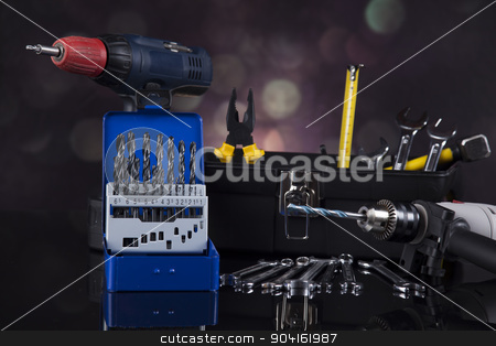 To use this stock image in your creative project, please select the size you need over to the right and click the "Add to Cart" button.
Your downloaded image will come with the Cutcaster watermark removed so don’t worry about the watermark you see on this page. Still life with constructor tools stock photo, Still life with constructor tools by Sebastian Duda