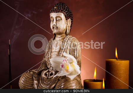 To use this stock image in your creative project, please select the size you need over to the right and click the "Add to Cart" button.
Your downloaded image will come with the Cutcaster watermark removed so don’t worry about the watermark you see on this page. Portrait of a buddha statue stock photo, Portrait of a buddha statue by Sebastian Duda