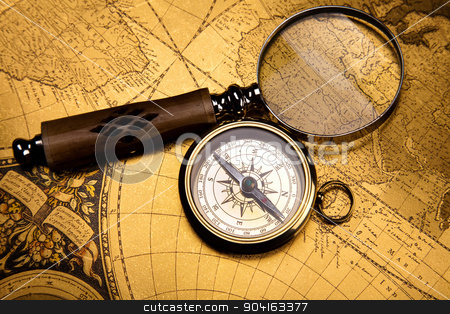 To use this stock image in your creative project, please select the size you need over to the right and click the "Add to Cart" button.
Your downloaded image will come with the Cutcaster watermark removed so don’t worry about the watermark you see on this page. Magnifying glass & Compass, colorful bright journey theme stock photo, by Sebastian Duda