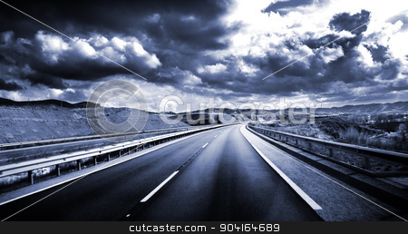 To use this stock image in your creative project, please select the size you need over to the right and click the "Add to Cart" button.
Your downloaded image will come with the Cutcaster watermark removed so don’t worry about the watermark you see on this page. Road scenery. stock photo, Road scenery. Travel concept.Cloudy sky and high road in blue toned
by carloscastilla