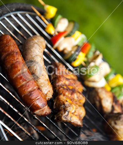 To use this stock image in your creative project, please select the size you need over to the right and click the "Add to Cart" button.
Your downloaded image will come with the Cutcaster watermark removed so don’t worry about the watermark you see on this page. Cooking on the barbecue grill, bright colorful vivid theme stock photo, Cooking on the barbecue grill, bright colorful vivid theme by Sebastian Duda