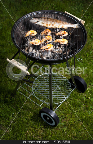To use this stock image in your creative project, please select the size you need over to the right and click the "Add to Cart" button.
Your downloaded image will come with the Cutcaster watermark removed so don’t worry about the watermark you see on this page. Grilling fish, bright colorful vivid theme stock photo, Grilling fish, bright colorful vivid theme by Sebastian Duda