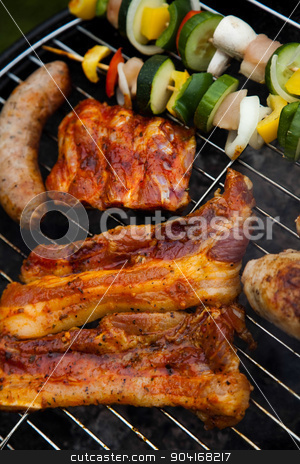 To use this stock image in your creative project, please select the size you need over to the right and click the "Add to Cart" button.
Your downloaded image will come with the Cutcaster watermark removed so don’t worry about the watermark you see on this page. Grilling meat in flames, tasty dinner stock photo, Grilling meat in flames, tasty dinner by Sebastian Duda