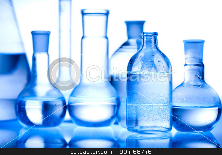 To use this stock image in your creative project, please select the size you need over to the right and click the "Add to Cart" button.
Your downloaded image will come with the Cutcaster watermark removed so don’t worry about the watermark you see on this page. Laboratory glassware, bright modern chemical concept stock photo, Laboratory glassware, bright modern chemical concept by Sebastian Duda