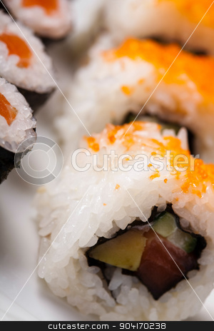 To use this stock image in your creative project, please select the size you need over to the right and click the "Add to Cart" button.
Your downloaded image will come with the Cutcaster watermark removed so don’t worry about the watermark you see on this page. Japanese mix sushi, oriental cuisine colorful theme stock photo, Japanese mix sushi, oriental cuisine colorful theme by Sebastian Duda