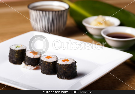 To use this stock image in your creative project, please select the size you need over to the right and click the "Add to Cart" button.
Your downloaded image will come with the Cutcaster watermark removed so don’t worry about the watermark you see on this page. Collection of sushi, oriental cuisine colorful theme stock photo, Collection of sushi, oriental cuisine colorful theme by Sebastian Duda