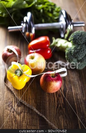 To use this stock image in your creative project, please select the size you need over to the right and click the "Add to Cart" button.
Your downloaded image will come with the Cutcaster watermark removed so don’t worry about the watermark you see on this page. Vegetable and fruit fitness stock photo, Vegetable Fitness, sunshine, bright colorful tone concept by Sebastian Duda