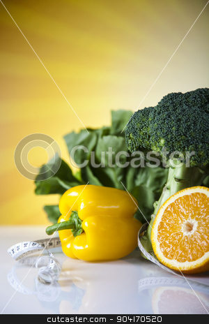 To use this stock image in your creative project, please select the size you need over to the right and click the "Add to Cart" button.
Your downloaded image will come with the Cutcaster watermark removed so don’t worry about the watermark you see on this page. Fitness food stock photo, Vegetable and fruit fitness, sunset by Sebastian Duda
