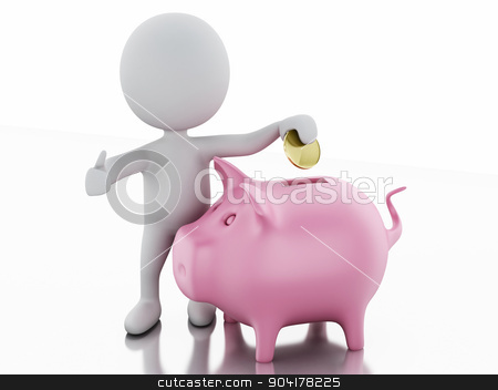 To use this stock image in your creative project, please select the size you need over to the right and click the "Add to Cart" button.
Your downloaded image will come with the Cutcaster watermark removed so don’t worry about the watermark you see on this page. 3d white people with piggy bank stock photo, white people with Piggy bank. Isolated white background. 3d renderer image. by nicolas menijes
