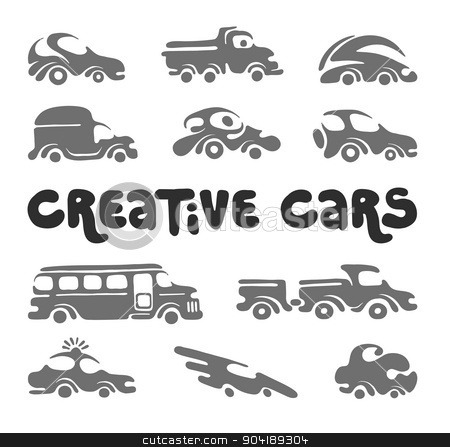 To use this stock image in your creative project, please select the size you need over to the right and click the "Add to Cart" button.
Your downloaded image will come with the Cutcaster watermark removed so don’t worry about the watermark you see on this page. Creative cars design elements. stock vector clipart, Creative cars design elements, artistic original silhouettes for different projects by Firin