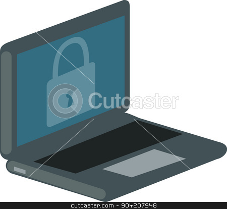 To use this stock image in your creative project, please select the size you need over to the right and click the "Add to Cart" button.
Your downloaded image will come with the Cutcaster watermark removed so don’t worry about the watermark you see on this page. Vector illustration of a laptop with a lock on the screen. stock photo, Vector illustration of a laptop with a lock on the screen, isolated over white background. by nicolas menijes