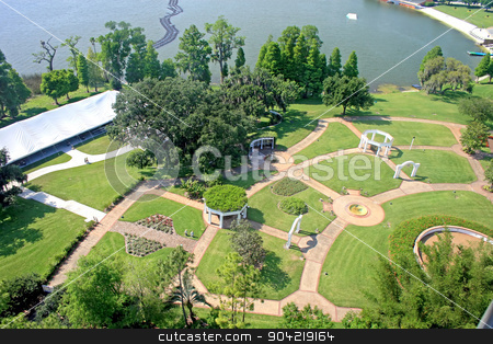 To use this stock image in your creative project, please select the size you need over to the right and click the "Add to Cart" button.
Your downloaded image will come with the Cutcaster watermark removed so don’t worry about the watermark you see on this page. Gardens stock photo, A view of gardens from up high by Lucy Clark