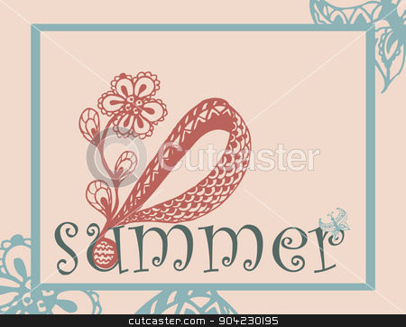 To use this stock image in your creative project, please select the size you need over to the right and click the "Add to Cart" button.
Your downloaded image will come with the Cutcaster watermark removed so don’t worry about the watermark you see on this page. summer background stock vector clipart, summer background card with abstract red flower by Iryna