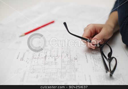 To use this stock image in your creative project, please select the size you need over to the right and click the "Add to Cart" button.
Your downloaded image will come with the Cutcaster watermark removed so don’t worry about the watermark you see on this page. Architect sketching a construction project stock photo, Architect sketching a construction project of house by kkolosov