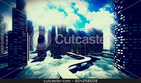 To use this stock image in your creative project, please select the size you need over to the right and click the "Add to Cart" button.
Your downloaded image will come with the Cutcaster watermark removed so don’t worry about the watermark you see on this page. Tsunami devastating the city stock photo, Tsunami devastating the city - scene of destruction by Dariusz Miszkiel