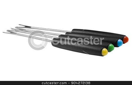 To use this stock image in your creative project, please select the size you need over to the right and click the "Add to Cart" button.
Your downloaded image will come with the Cutcaster watermark removed so don’t worry about the watermark you see on this page. pims_20090627_as0095.JPG stock photo, Close-up of fondue forks in a row by imagedb