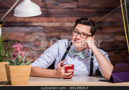 To use this stock image in your creative project, please select the size you need over to the right and click the "Add to Cart" button.
Your downloaded image will come with the Cutcaster watermark removed so don’t worry about the watermark you see on this page. Lesbian Woman With Hand on Cheek stock photo, Lesbian woman with eyeglasses and hand on cheek by Scott Griessel