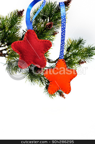 To use this stock image in your creative project, please select the size you need over to the right and click the "Add to Cart" button.
Your downloaded image will come with the Cutcaster watermark removed so don’t worry about the watermark you see on this page. Christmas toys hanging on a Christmas tree on a white background stock photo, Christmas toys hanging on a Christmas tree on a white background. by timonko
