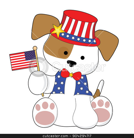 To use this stock image in your creative project, please select the size you need over to the right and click the "Add to Cart" button.
Your downloaded image will come with the Cutcaster watermark removed so don’t worry about the watermark you see on this page. Cute Puppy Fourth of July stock photo, An adorable puppy wearing a top hat and holding the American flag. He is all ready for the Fourth of July by Maria Bell
