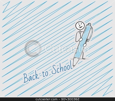 To use this stock image in your creative project, please select the size you need over to the right and click the "Add to Cart" button.
Your downloaded image will come with the Cutcaster watermark removed so don’t worry about the watermark you see on this page. back to school with one person stock vector clipart, back to school text written by pen and one person, crosshatched image by muuraa