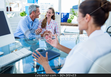 To use this stock image in your creative project, please select the size you need over to the right and click the "Add to Cart" button.
Your downloaded image will come with the Cutcaster watermark removed so don’t worry about the watermark you see on this page. Pregnant woman and her husband discussing with doctor stock photo, Pregnant woman and her husband discussing with doctor in clinic by Wavebreak Media