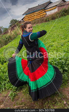 To use this stock image in your creative project, please select the size you need over to the right and click the "Add to Cart" button.
Your downloaded image will come with the Cutcaster watermark removed so don’t worry about the watermark you see on this page. Woman in national costume with family stock photo, Woman in national costume with family in the china by Vassiliy Kochetkov
