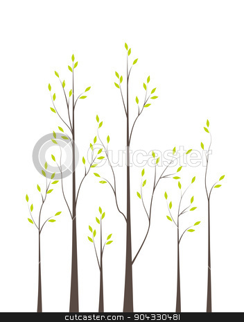To use this stock image in your creative project, please select the size you need over to the right and click the "Add to Cart" button.
Your downloaded image will come with the Cutcaster watermark removed so don’t worry about the watermark you see on this page. Trees 42 stock vector clipart, Trees with green leaves on white background by Miroslava Hlavacova