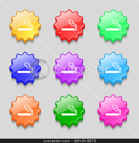 To use this stock image in your creative project, please select the size you need over to the right and click the "Add to Cart" button.
Your downloaded image will come with the Cutcaster watermark removed so don’t worry about the watermark you see on this page. cigarette smoke icon sign. symbol on nine wavy colourful buttons. Vector stock vector clipart, cigarette smoke icon sign. symbol on nine wavy colourful buttons. Vector illustration by Serhii